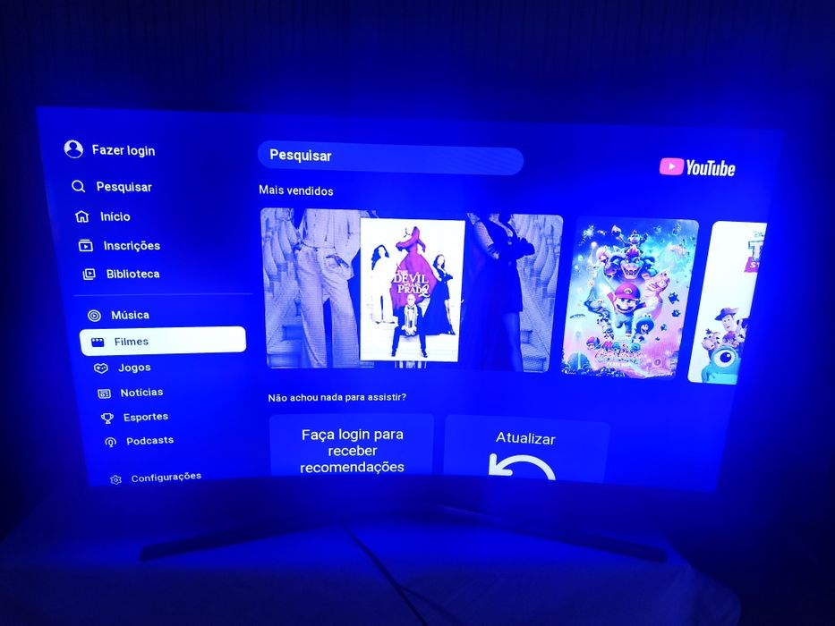 Samsung UE48J6300AK 48" Curva  – Funciona, ecrã azul
