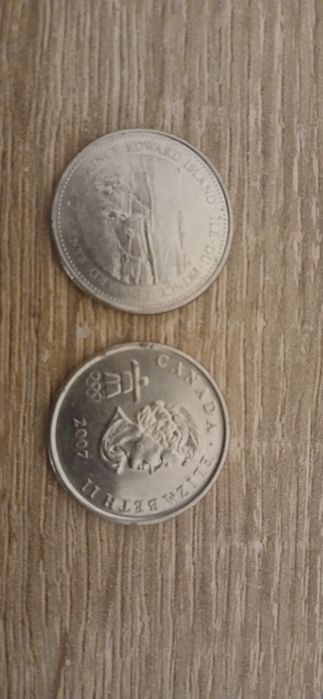 2 moedas 25cents canada otimo estado
