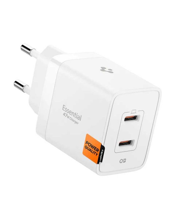 Зарядное устройство Spigen Essential GaN Pro EE472EU 2-port 47W Type-C