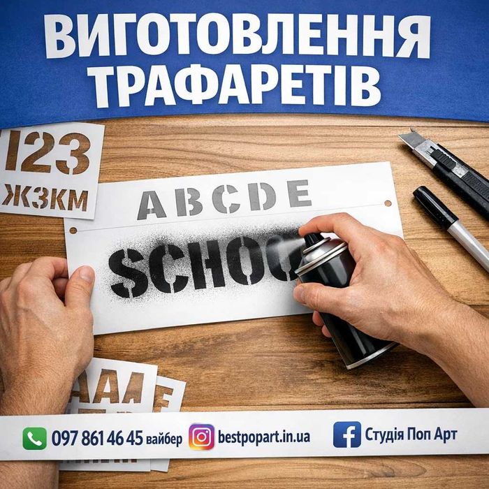 Трафарет для покраски и штукатурки -декор стен и покраска логотипов