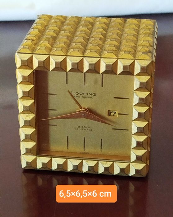Antigo e Raro Relógio de Mesa "Looping 8 Days"