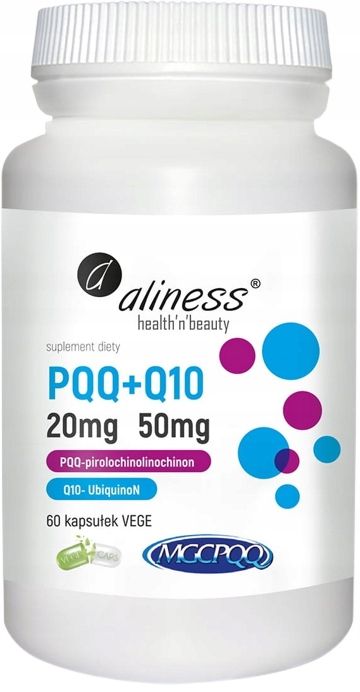 aliness pqq mgcpqq + naturalny koenzym q10 mózg koncentracja pamięć serce