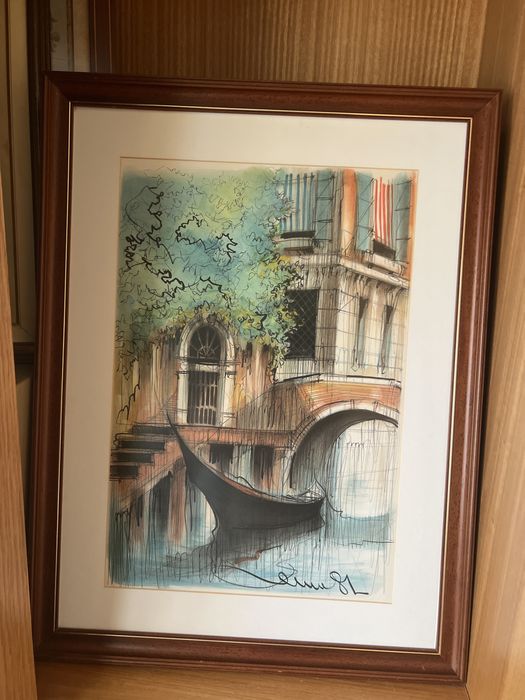 Quadro com moldura e vidro