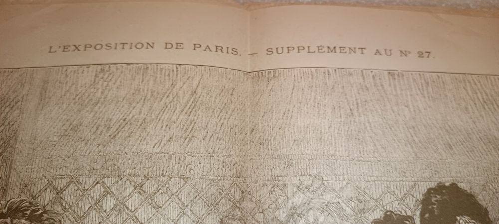 Antigo jornal l'exposition de Paris de 1889