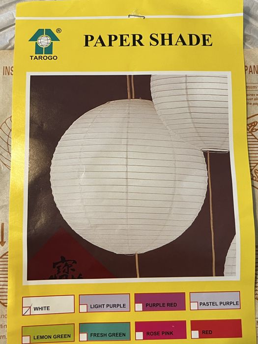 Papierowy abażur na lampę