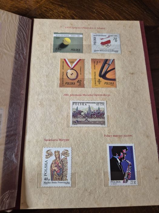 Klaser jubileuszowy 1996-1997 ze znaczkami