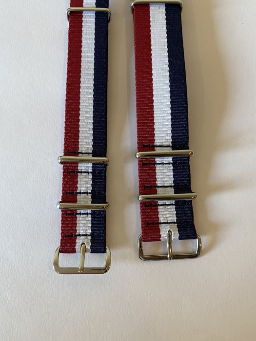 Braceletes Nato às riscas tamanho 20mm