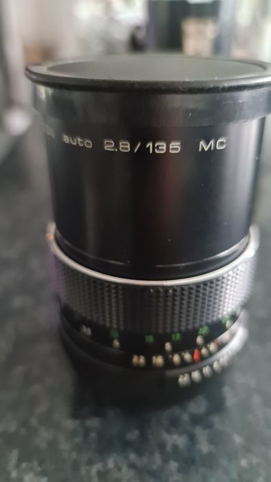 Aparat Zenit 12XP z dodatkowym obiektywem