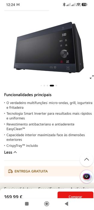 Microondas lg como novo