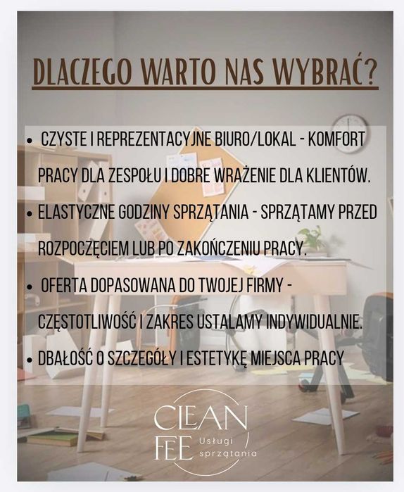 Sprzątanie biur i lokali