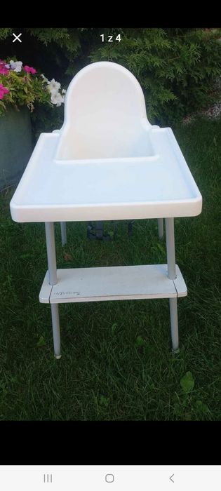 Krzesełko do karmienia ikea antilop + poduszka i podnóżek