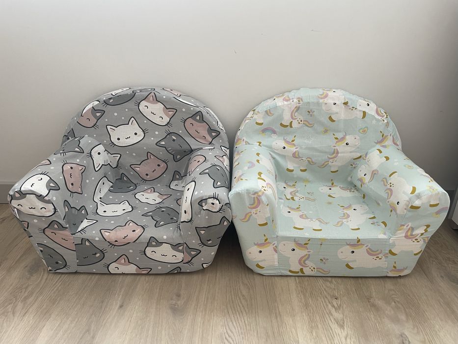 Fotel puf dla dziecka 2 sztuki