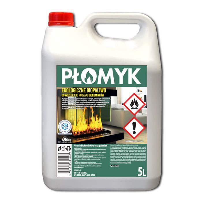 Płomyk Biopaliwo do kominków DORIS 100L Paleta 20szt x 5L