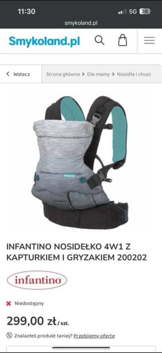 Nosidelko 4 w 1 z kapturkiem