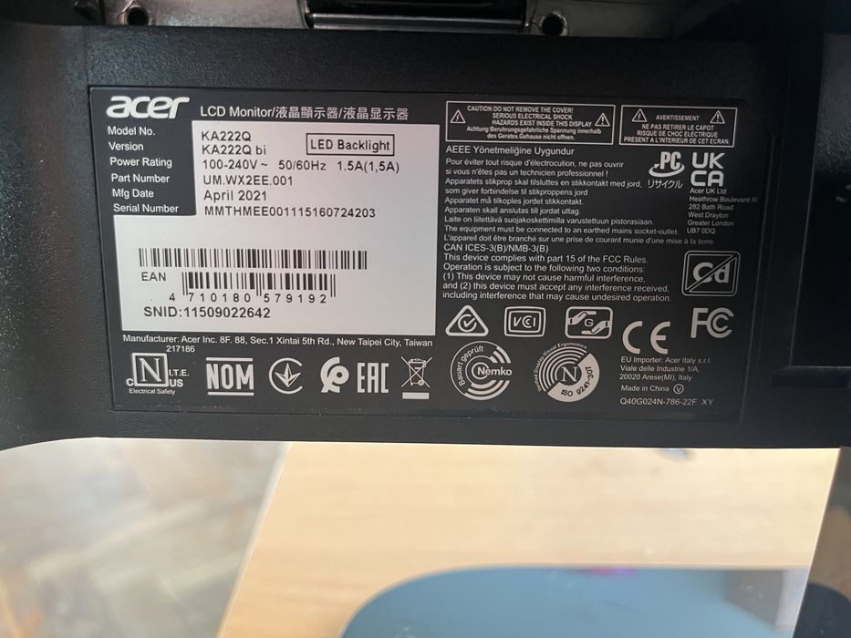 Продам монитор Acer