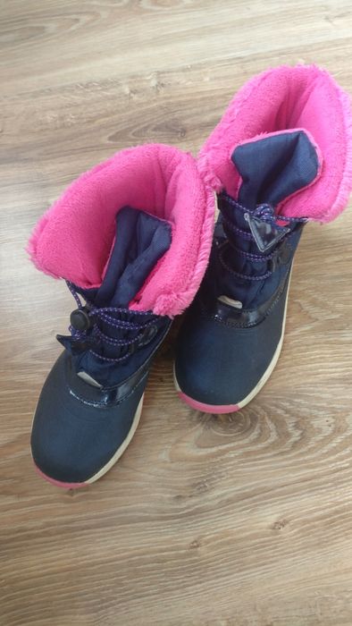 Buty zimowe dziewczęce granatowe