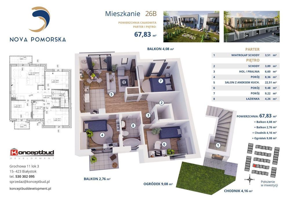Nova Pomorska | mieszkanie 26B | 67.83 m2