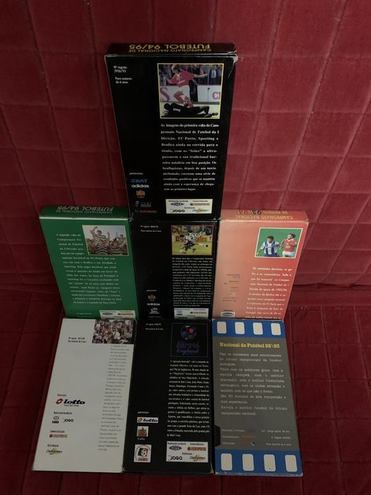 Cassetes futebol antigas vhs