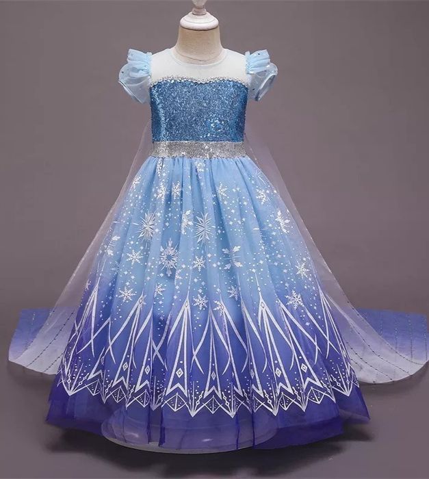 Карнавальна сукня Ельзи,снігова королева Діадема Перука