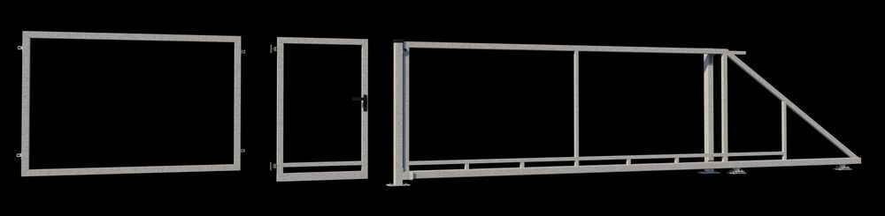 Brama przesuwna samonośna 4,00 m OCYNKOWANA
