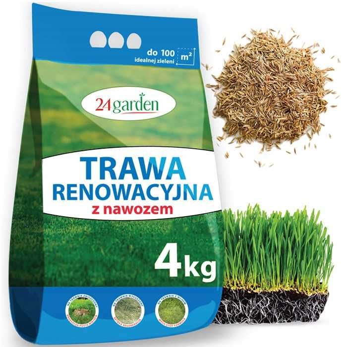 Nasiona Trawa Renowacyjna Regeneracyjna Odbudowa Trawnika Samozagęszcza 4kg