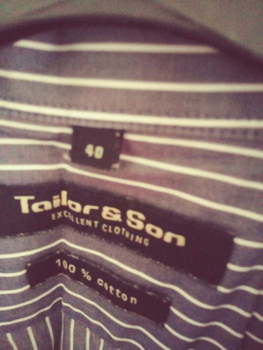 Koszula niebieska białe paski L/XL