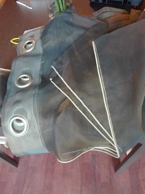 cortinados em organza com varão em inox
