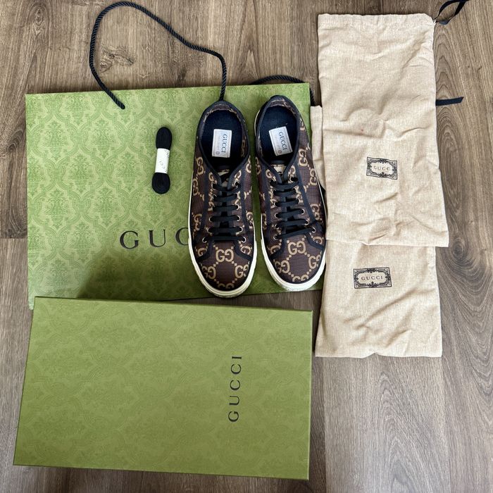 Gucci Tennis 1977 Low 'GG Monogram - Ebony Beige кеди чоловічі