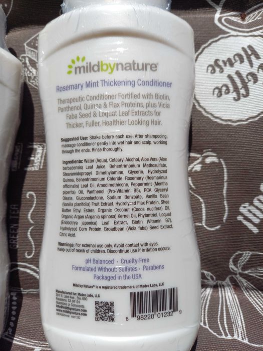 Mild By Nature шампунь кондиціонер для густоти волосся B біотин цитрус