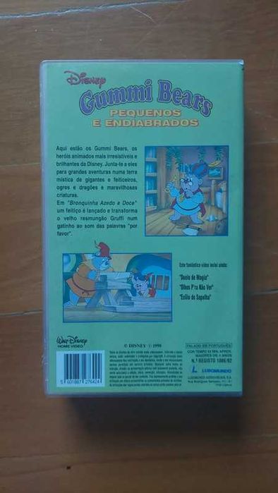 Cassete VHS Gummi Bears - pequenos e endiabrados