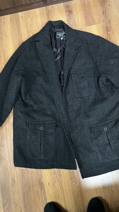 Lekko ocieplany płaszcz xxl męski