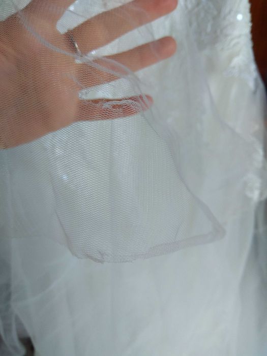 Suknia ślubna 34 36 S dekolt V