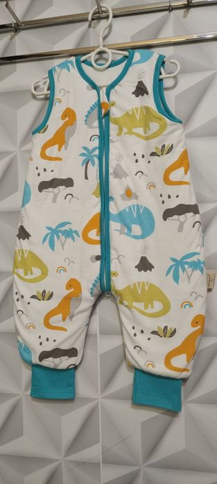 Nowy bawełniany śpiworek z nóżkami 74-80 cm