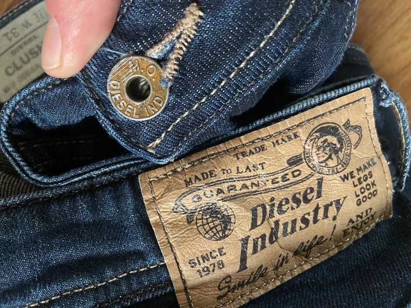 S m diesel spodnie jeans dopasowane ciemne dzins 36 38 basic jakosc