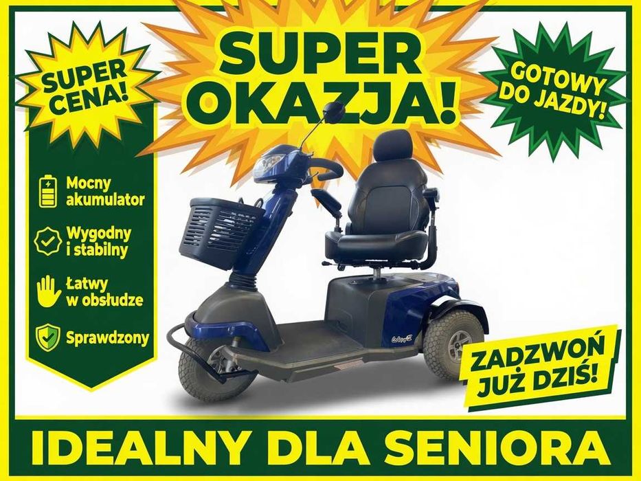 skuter inwalidzki elektryczny GALAXY dla seniora faktura + prezent