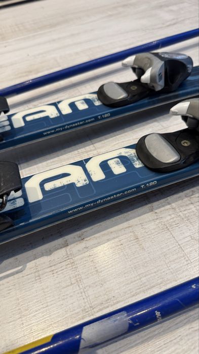 Narty dziecięce DYNASTAR Team Cruise 120 cm + wiązania LOOK kije