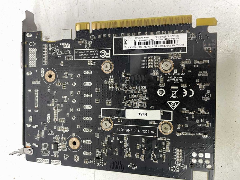 Видеокарта игровая GeForce GTX 1050 Ti Zotac 4Gb DDR5 для мини корпусо