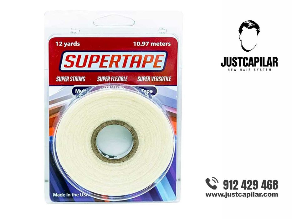 Fita Rolo True-Tape - Super Tape, para sistemas capilares em lace ou Micro-pele - 1,9cm x 12 yards - Próteses Capilares HD Premium | Justcapilar