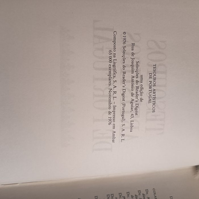 Livro de 1976 "Tesouros artísticos de Portugal"