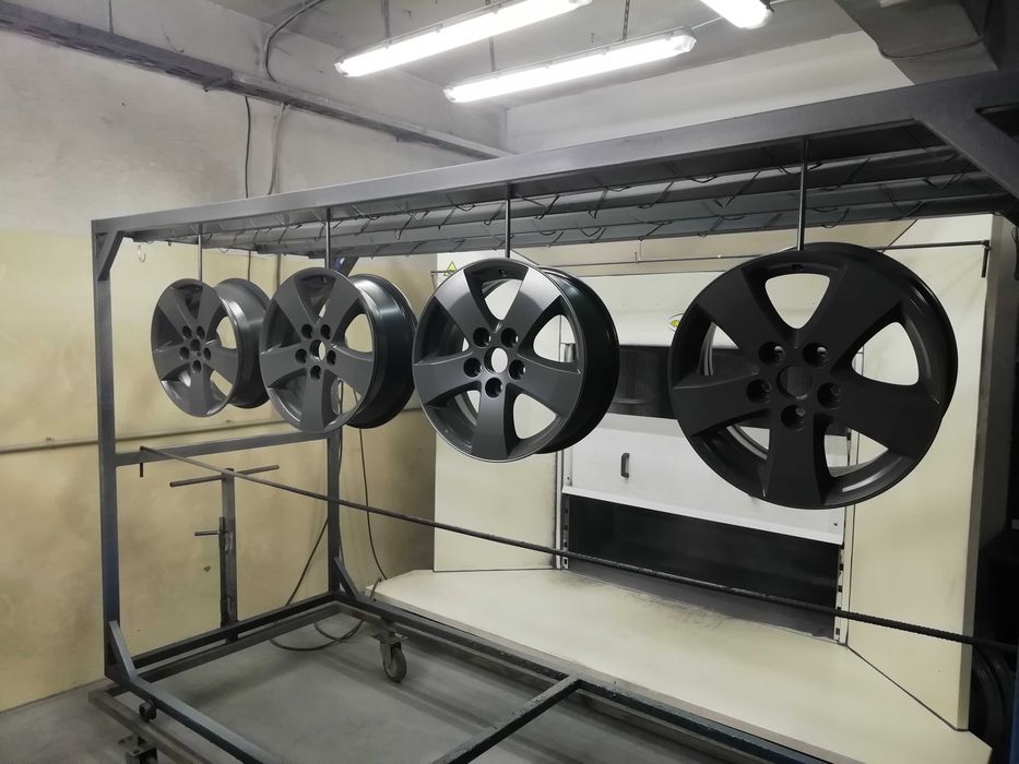 Lakiernia proszkowa malowanie proszkowe piaskowanie felgi zaciski