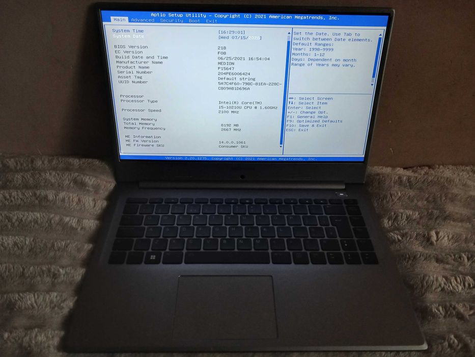 Laptop Lenovo/Medion Akoya P15647