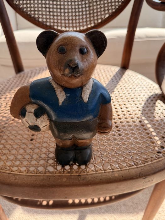 Figurki drewniane misie vintage