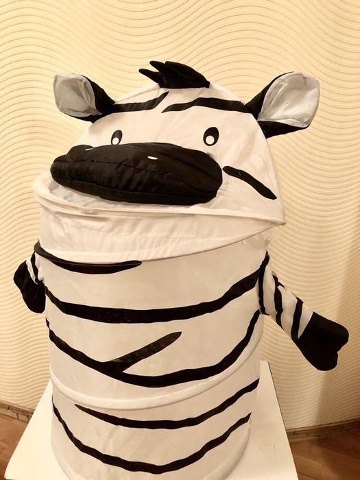 Бочка для игрушек зебра