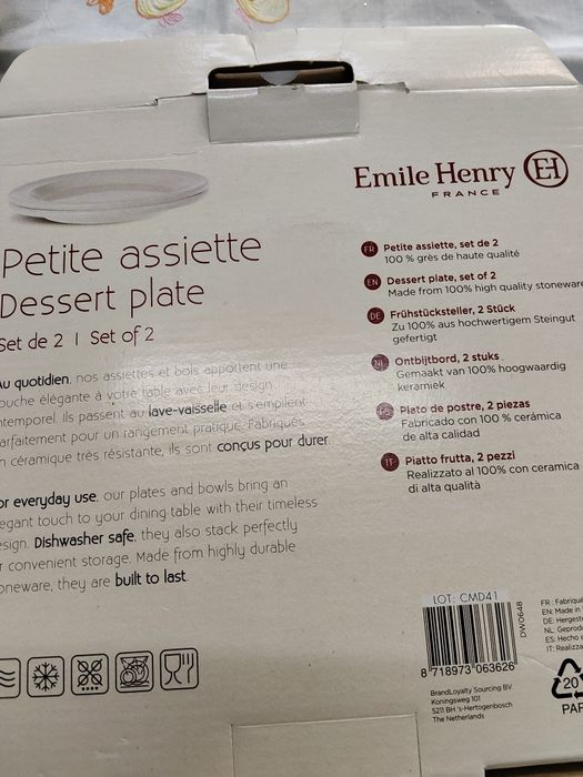 talerze deserowe 6 sztuk