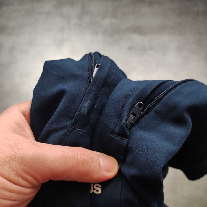 MĘSKIE Spodnie Dresy Szersze Joggery Granatowe 3 Paski Adidas Clima