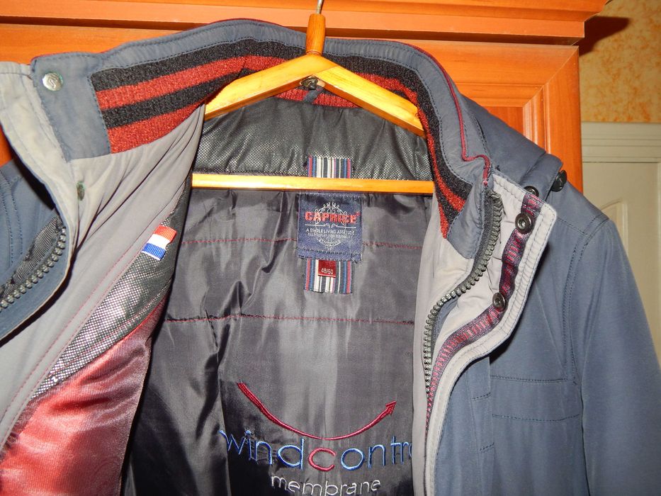 Куртка с капюшоном парка теплая синяя Caprice на мембране GoreTex