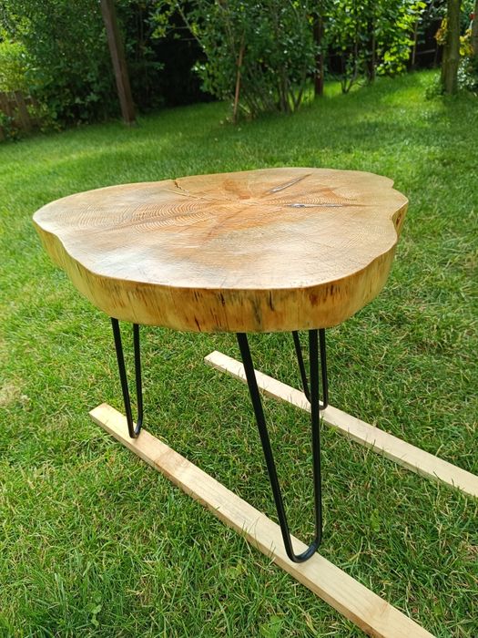 Stolik,plaster drewna