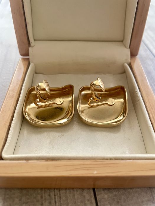 Avon вінтажні сережки кліпси золотисті американський вінтаж