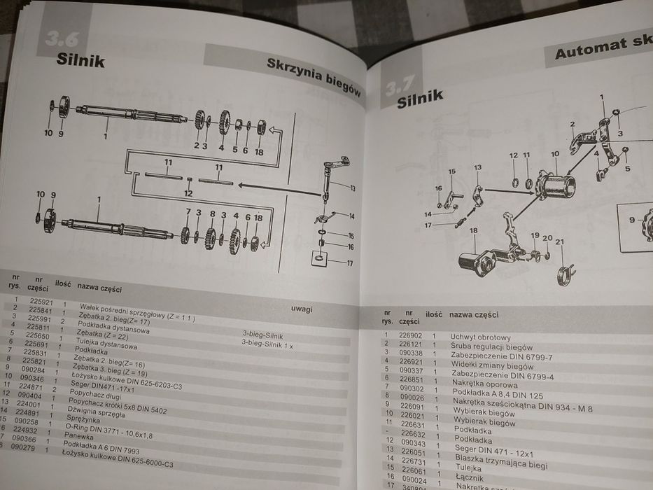 Instrukcja obsługi katalog części rama silnik Simson s51