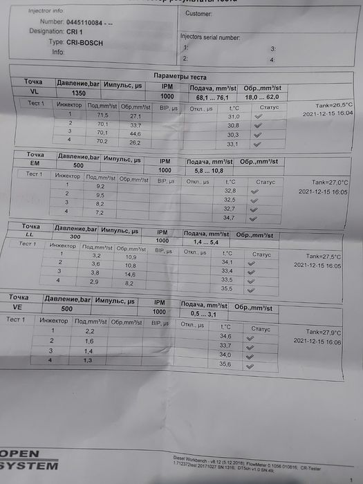 Форсунки Рено Еспейс Лагуна Велсатіс 2.2dci 0445110084  0445110102